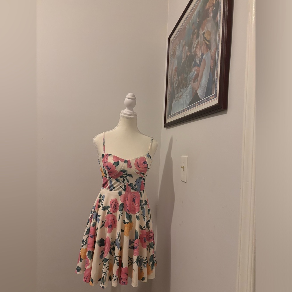 Floral Dress with Spaghetti Straps